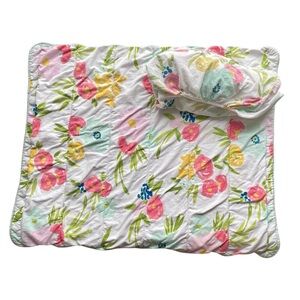Cloud Island Floral Fitted Crib Sheet & Reversible Crib Blanket